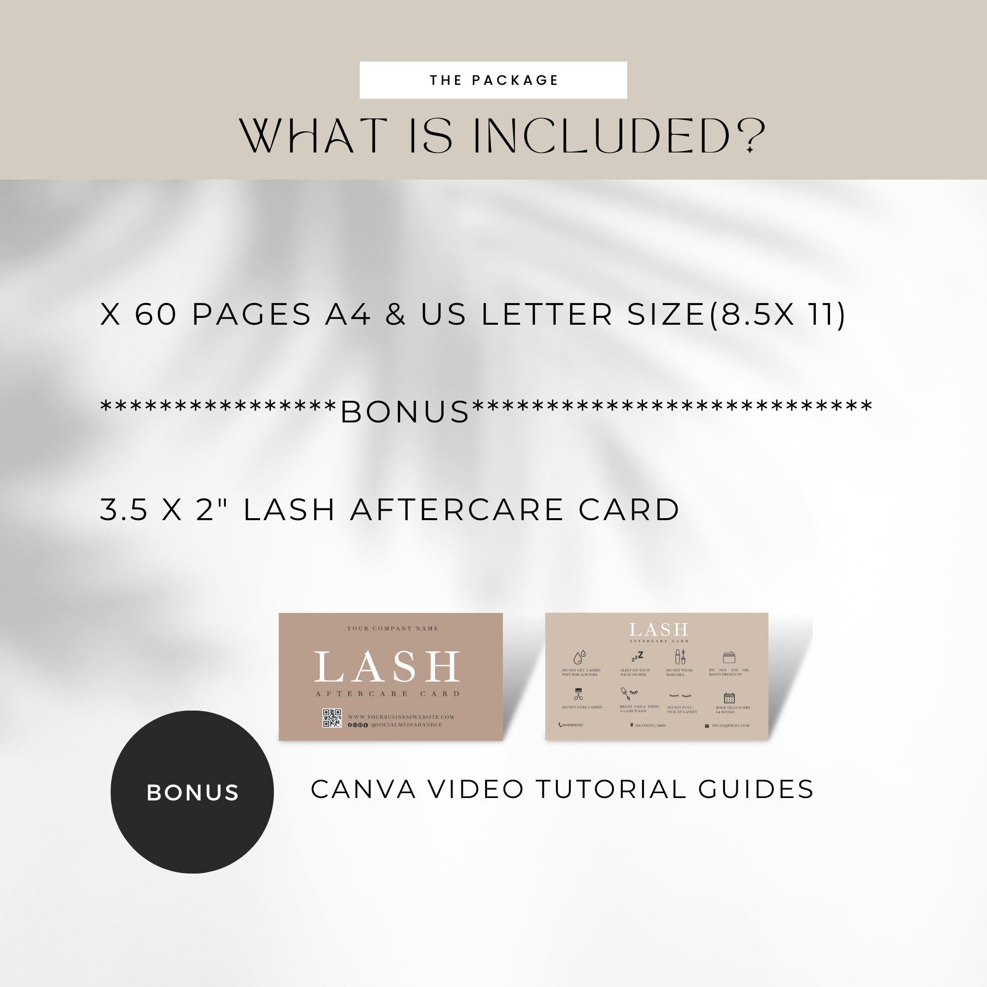 Lash Extension Training Manual: Editable Canva Template (A4/US Letter ...