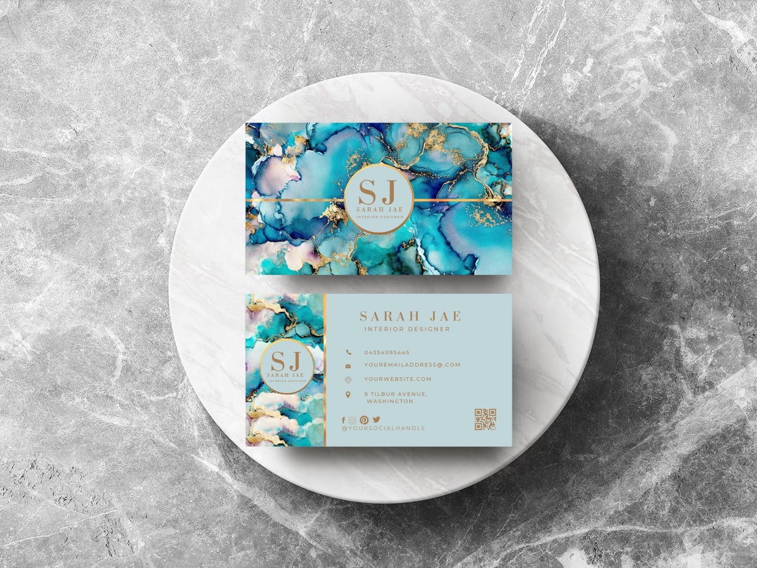 Interior Design Cards Business Card Artist Business Cards Qr Etsy
