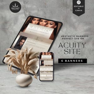 Acuity Site for Hair, Acuity scheduling site, Hair Stylist, Canva Acuity Booking site,Nails,Lash,Beauty, Makeup, Neutral Diy Acuity, WB-BRG