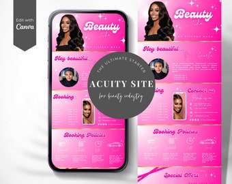 Pink Acuity Scheduling Template: Lash Tech Website Banners (Canva Edit)