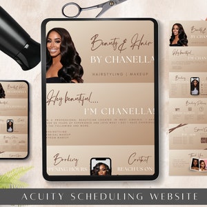 Cream & Black Acuity Scheduling Template: DIY Website Banners (Canva Editable)