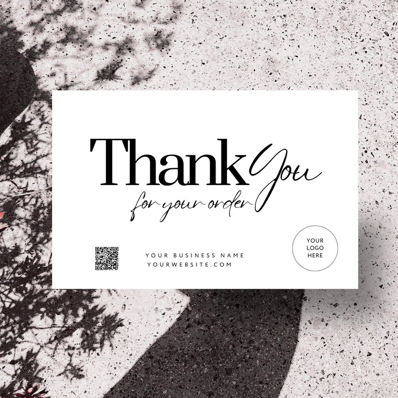 Thank You Card Template, Minimal Design, Editable Canva Template ...
