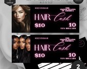 Editable Hair Salon Gift Certificate Canva Template (8.5x3.5")