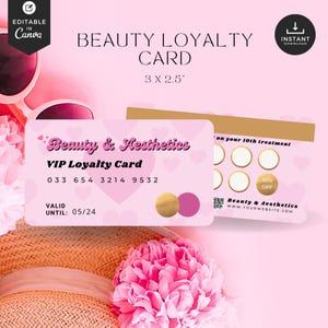 ピンクレトロ、ビジネスロイヤルティカード、ビューティービジネスカード、ガールボスロイヤルティカード、エステティシャン、まつげエクステ、ヘアスタイリスト、ネイル、クレジットカード、BB-RP