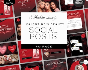 Valentines day, February bookings, Instagram posts,Valentine’s flyer, Esthetician,lash tech, skincare templates,wig,hair flyer,Medspa,VP-RB