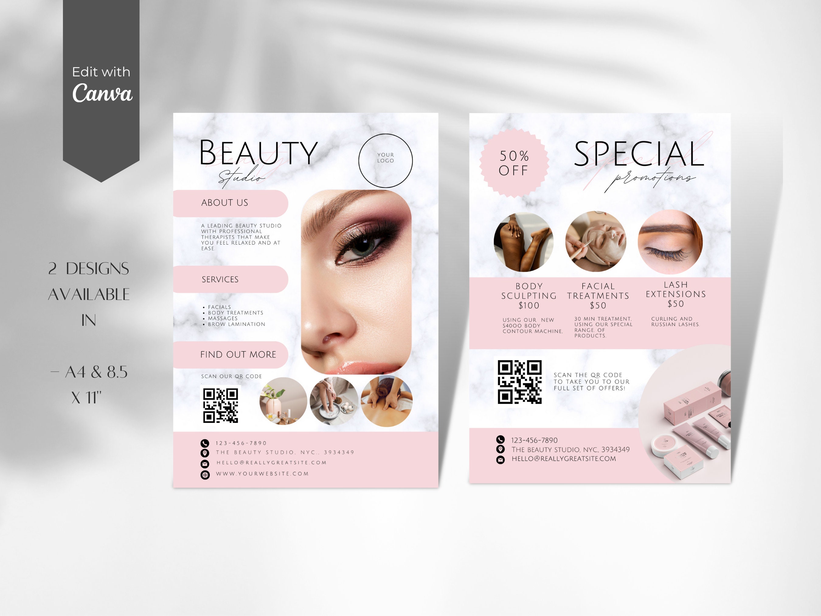 Beauty Flyer Skincare Makeup Canva Flyer Template Beauty - Etsy