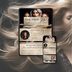 Acuity Site for Hair, Acuity scheduling site, Hair Stylist, Canva Acuity Booking site. Esthetician,Lash,Makeup, Gold Diy Acuity, AC-HGB