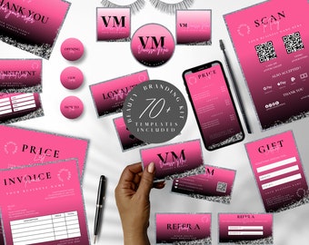 Beauty Business Branding Kit: Pink Canva Templates (Digital Download)
