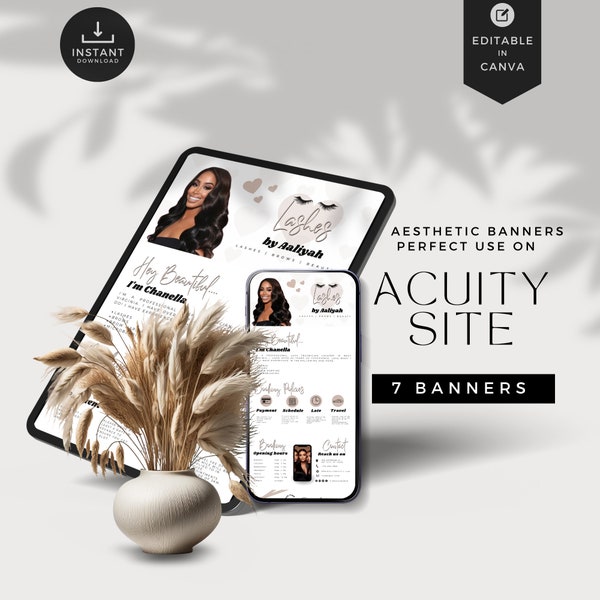 Acuity Website Banner: Lash Tech Website Vorlage (In Canva bearbeiten)