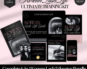 Korean Lash Lift Training Kit, Canva Course Bundle (Digital Download)
