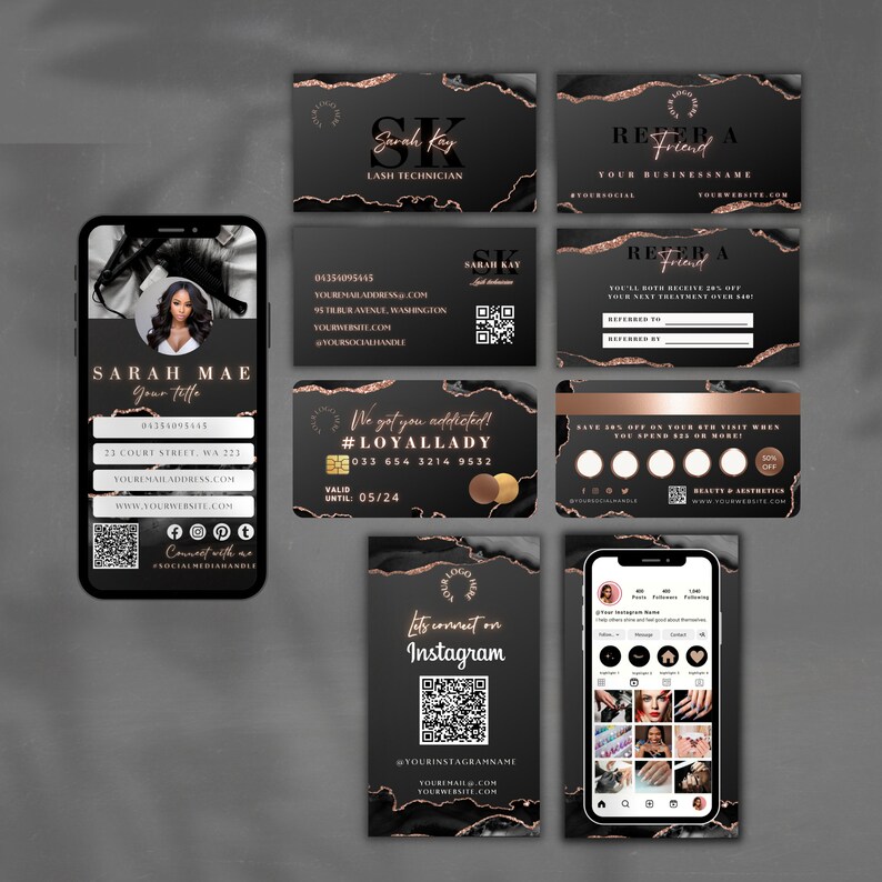 Luxury Black Gold Branding Kit: DIY Canva Templates (digital Download ...