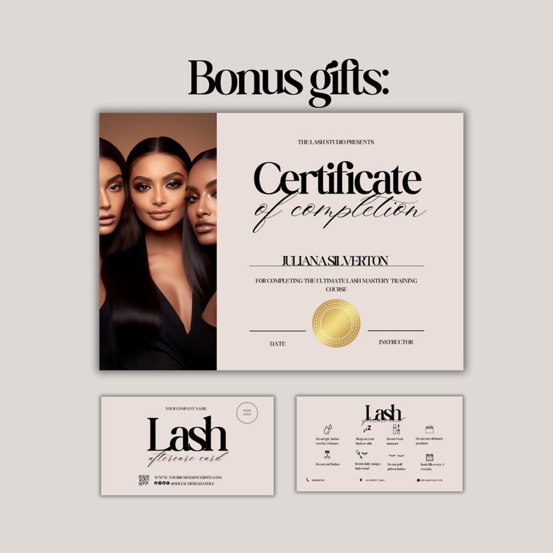 Lash Extension Training Manual, Editable Canva Template (digital ...