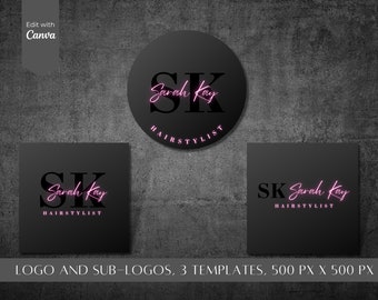 Luxury Watercolor Logo Design: DIY Beauty Brand Template (Canva)