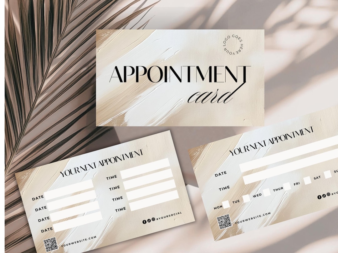 Appointment Reminder Card Template, Reminder Appointment Card, Your ...