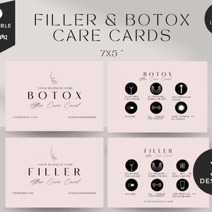 DIY Botox Aftercare card, Filler After Care card, Dermal Filler Aftercare Card, Filler After Care, Botox and filler, Botox cards, Medspa