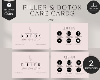 Botox & Filler Aftercare Card Template: Medspa Client Instructions (Digital Download)