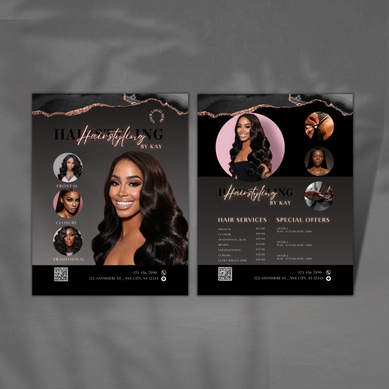 Luxury Black Gold Branding Kit: DIY Canva Templates (digital Download ...