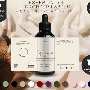 Editable Essential Oil Label Template: DIY Product Labels (Digital Download)