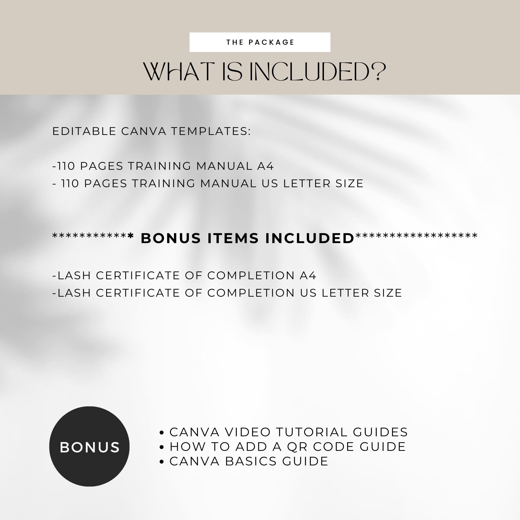 Lash Extension Training Manual: Classic & Volume (canva Editable ...