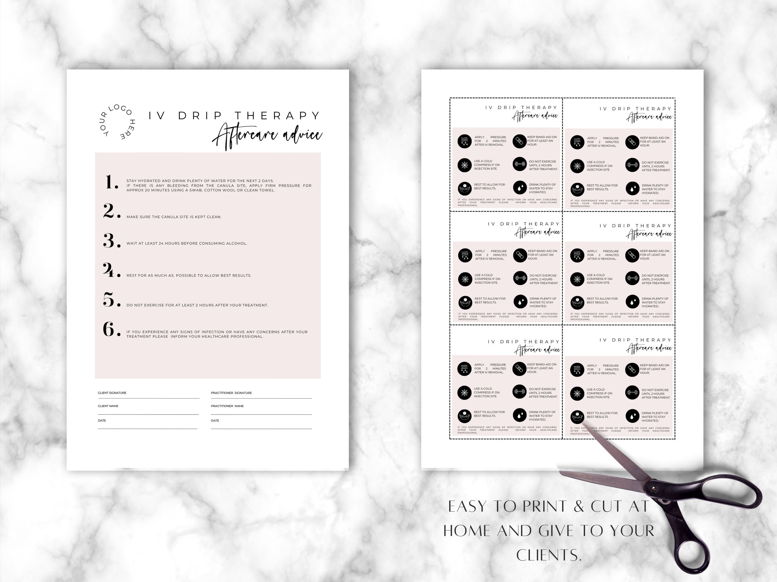 IV Therapy Forms Template: Consent, Aftercare, Tracker (canva Editable ...