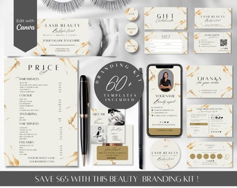 Beauty Branding Kit: Lash Tech Canva Templates (Digital Download)