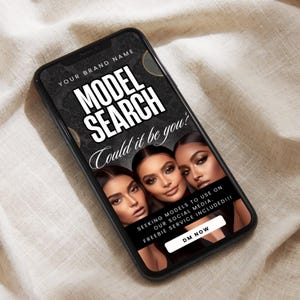 Models Wanted Flyer: Hair, Lash & Makeup - DIY Canva Template