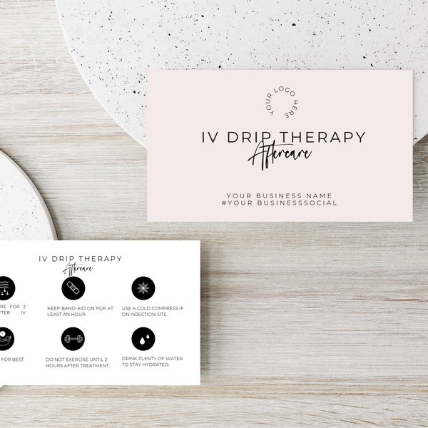 IV-therapiesjablonen, Iv-therapie canva, iv-therapie nazorgadvieskaart, nazorginstructies, minimalistisch, professioneel, neutraal AC-IVTD