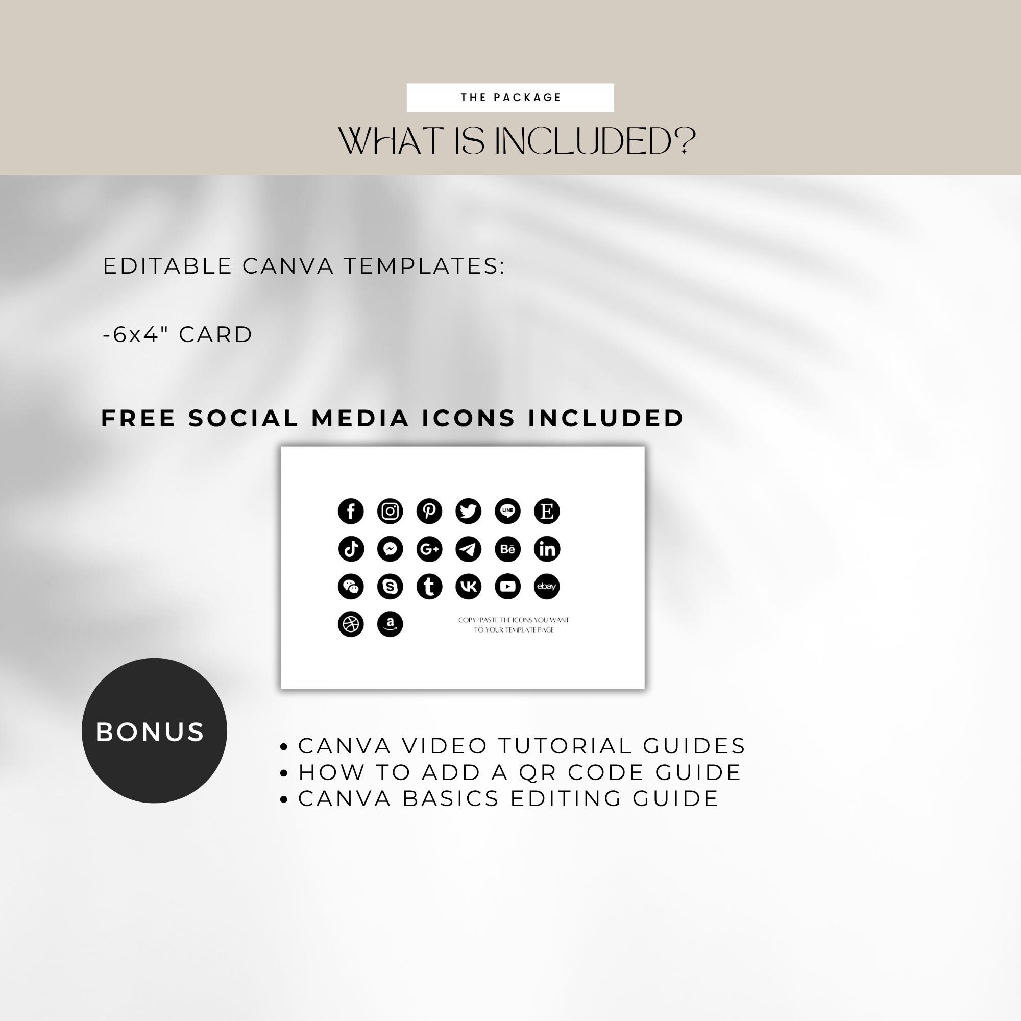 Thank You Card Template, Minimal Design, Editable Canva Template ...