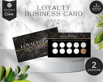 Editable Beauty Loyalty Card Template: DIY Rewards Card (3.5x2 inch)