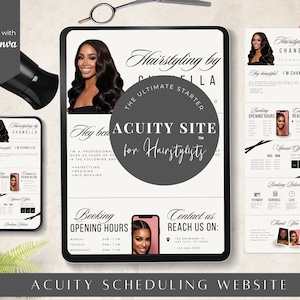Cream & Black Acuity Scheduling Template: DIY Website Banners (Canva)
