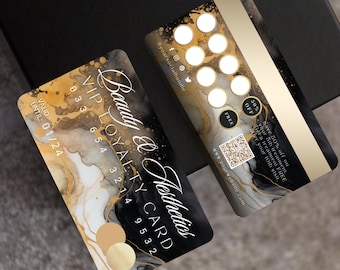 Black Gold Loyalty Credit Card, Beauty & Aesthetics Business (Canva Template)
