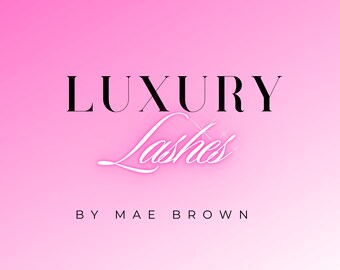 Wimpern Logo Design Canva Template: Pink Neon Beauty Logo (Digitaler Download)