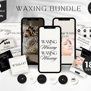 Waxing Instagram Posts, Modern Social Media Posts, Esthetician Instagram Templates,Instagram Waxing Template,Brazilian Waxing Flyer, WT-NEU