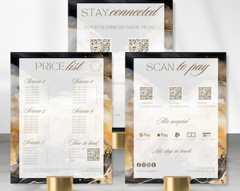 Price List Template, Hair Pricing Flyer, Printable Pricing Guide,Balloon Artist, Canva Template,Premade Salon Business Flyer, BB-GA