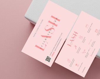 Scheda per la cura delle ciglia: modello modificabile rosa (download digitale)