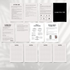 Lash extension training template, lash Extension Training Manual, lash training template,lash training book editable, lash aftercare, LTM-BW image 6