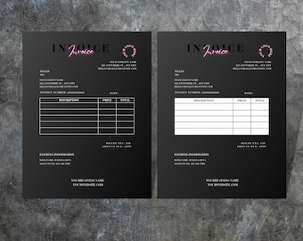 Editable Invoice Template: Canva Business Form (A4/US Letter)