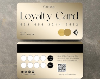 Aesthetician Loyalty Cards Gold Credit Card Style Hair Stylist Customer Reward Loyalty Program,LC-GGB