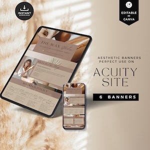 Acuity Scheduling Template, Waxing Banners, Editable Canva Design (Digital Download)