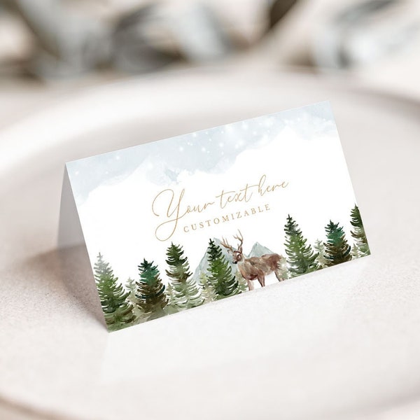 Christmas Food Label Tent Card Thank You Label Food Label Place Card Dog Puppy  Birthday Printable Corjl Template 771