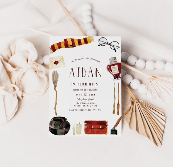 Wizard Birthday Invitation Witch Birthday Invitation Calling all Wizards and Witches Printable Corjl Template 623 Il_570xn