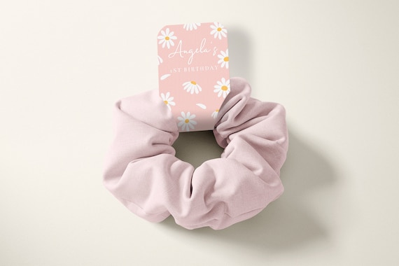 Editable Daisy Scrunchy Tag Scrunchies Tag Scrunchie Tag Template Modern Birthday Bachelorette Party 403 Il_570xn