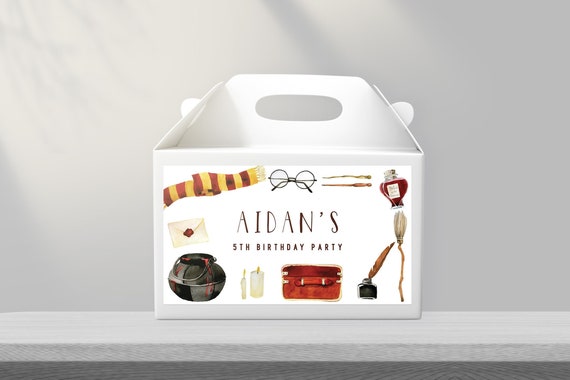 Wizard Gable Box Label Witch Favor Box Label Wizard and Witch Birthday Printable Digital PRINTABLE 623 Il_570xn