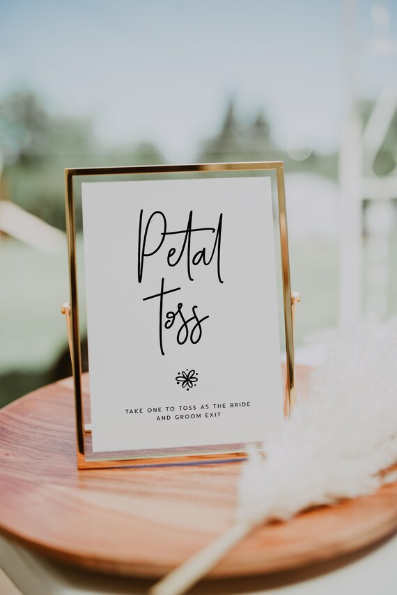 Petal Toss Sign Wedding Decor Printable Game Sign Corjl Template 587 Il_570xn