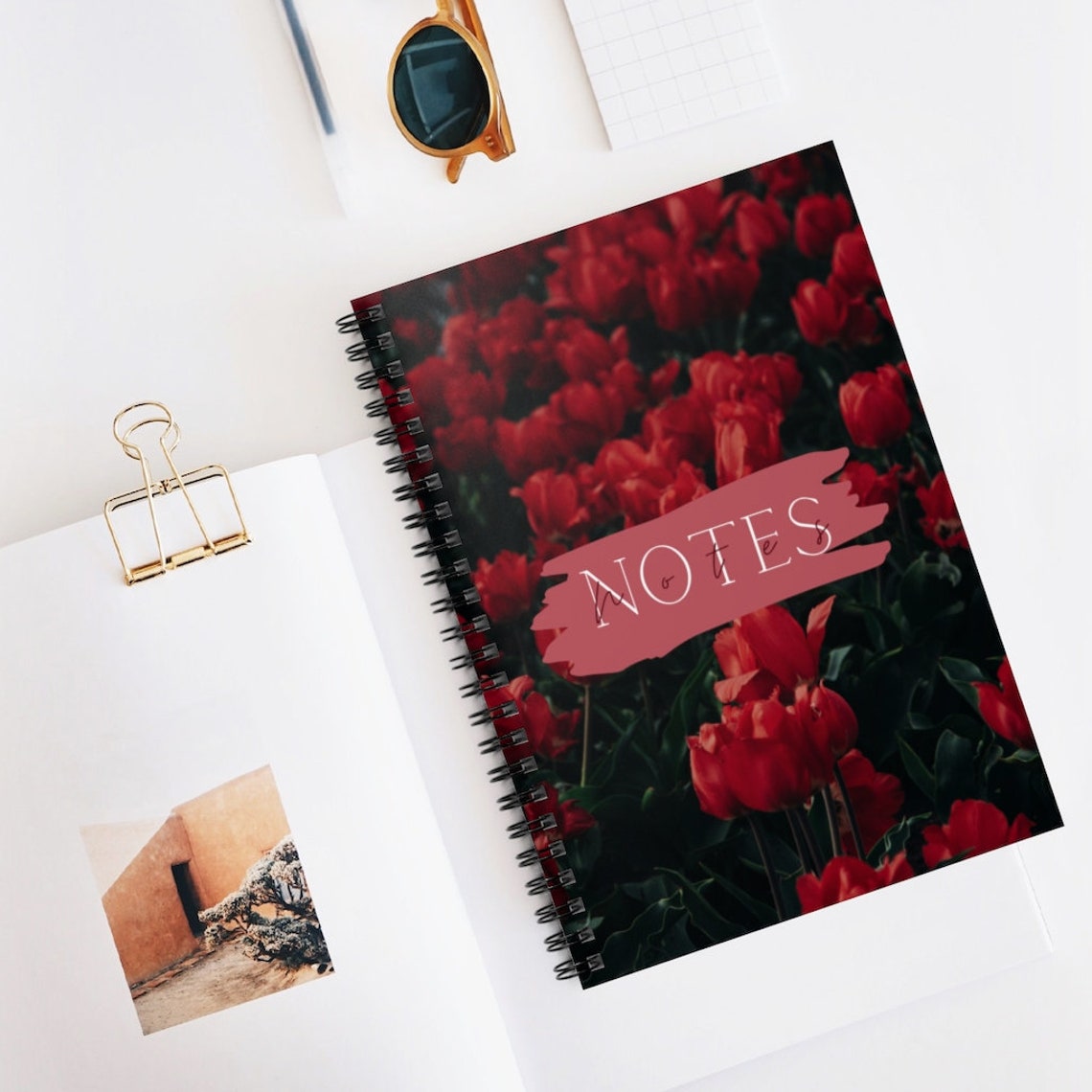 Pretty Notes Minimalist Spiral Notebook Blank Notebook | Etsy