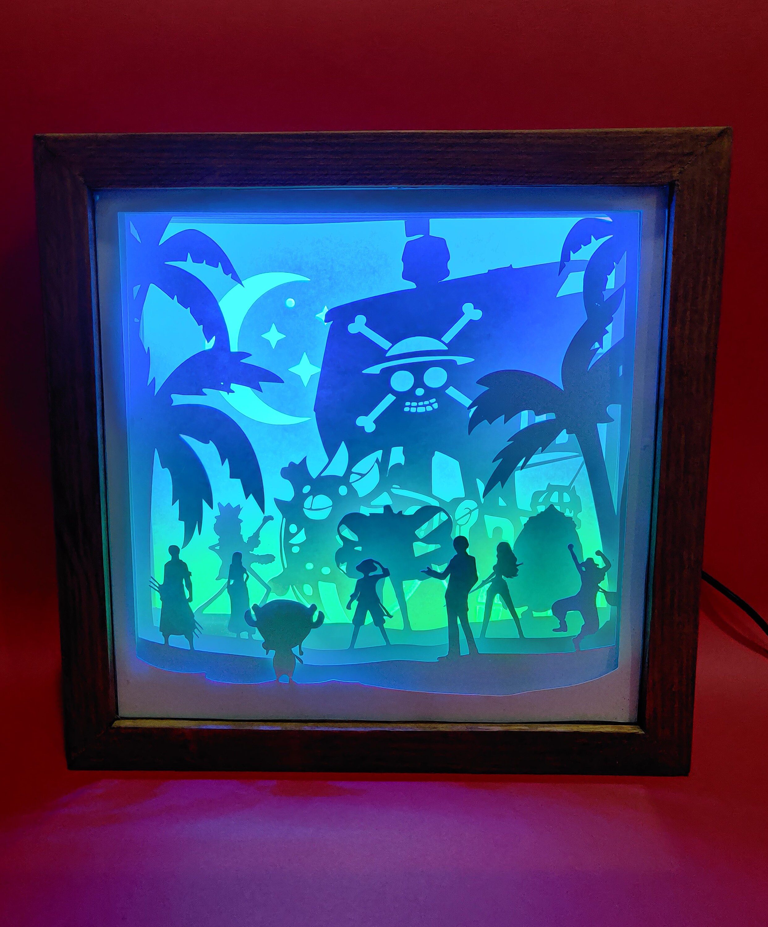 One Piece Shadowbox Template File 9x9 Etsy