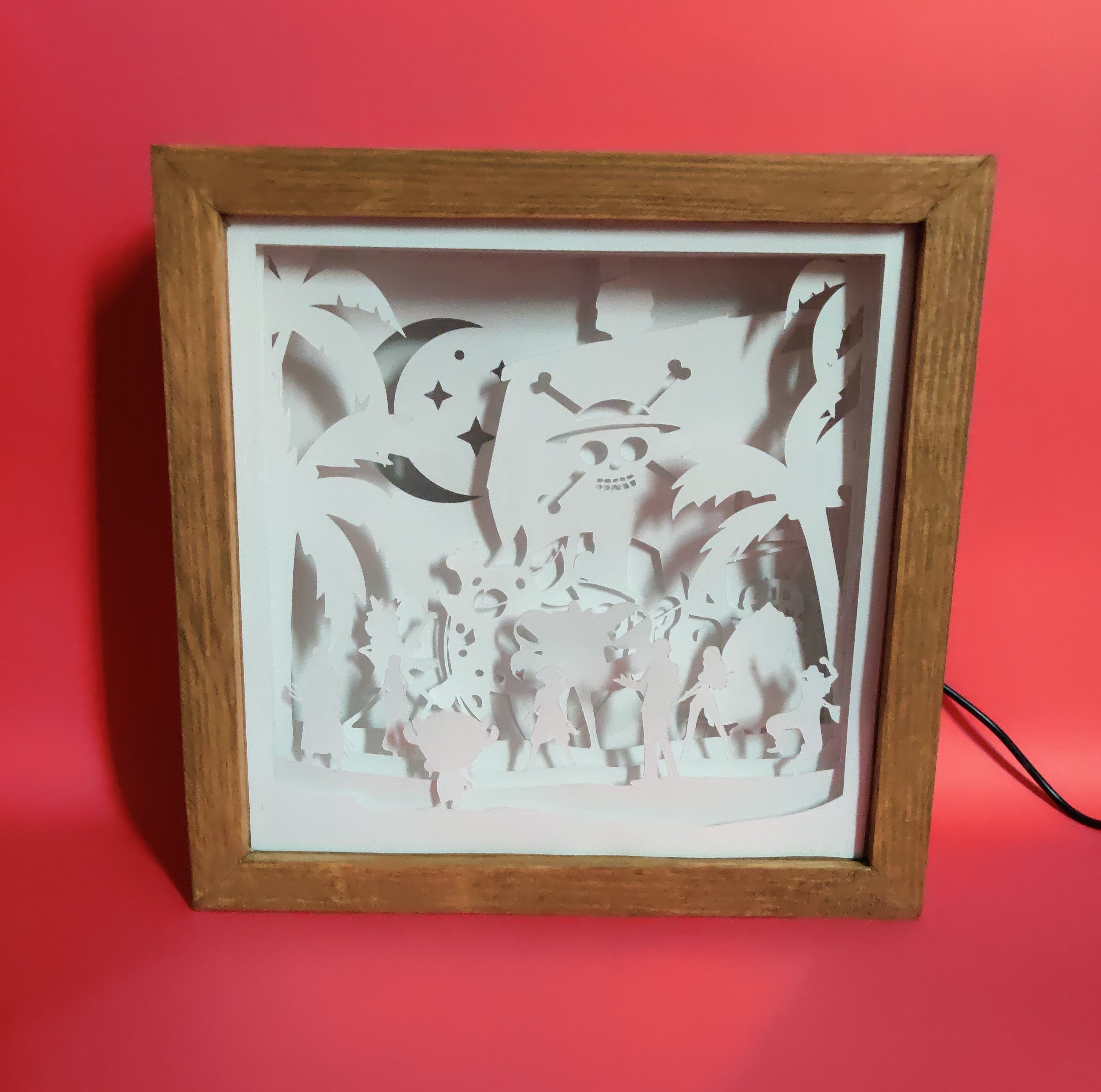 One Piece Shadowbox Template File 9x9 Etsy