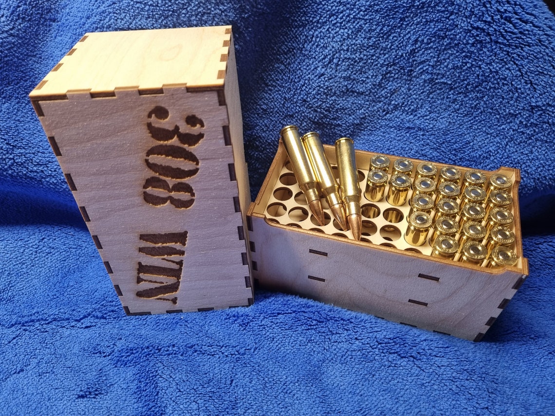 308 Winchester Ammo Ammunition Box Crate Laser Cut File for .308 Win