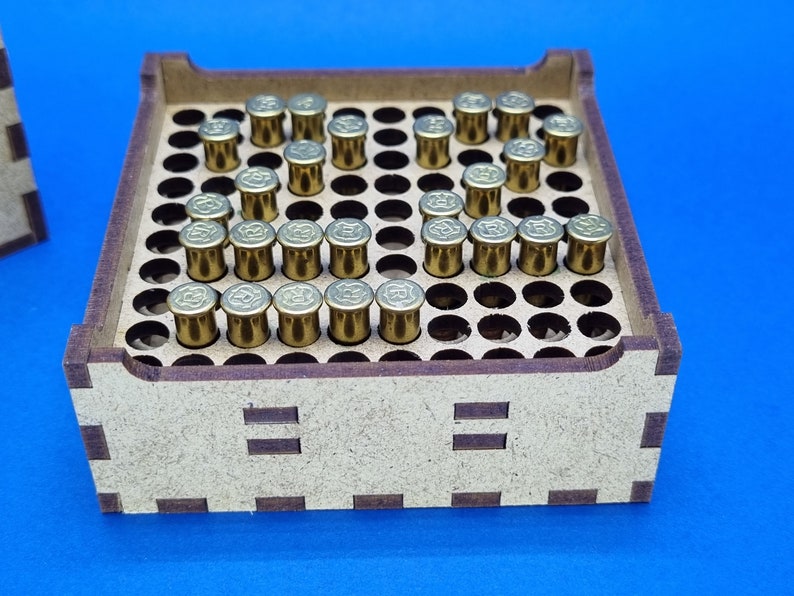 22 LR Ammo 100 Ammunition Box Crate Laser Cut File for 22 LR Long Rifle