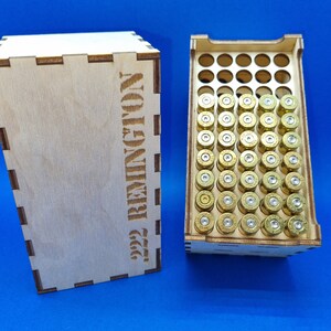 222 レミントン弾薬箱 - レーザーカットファイル（デジタルダウンロード）